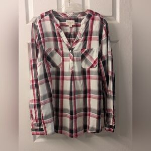 Vintage Plaid Women's Shirt XL Weatherproof Brand Long Sleeve or 3/4 Sleeve